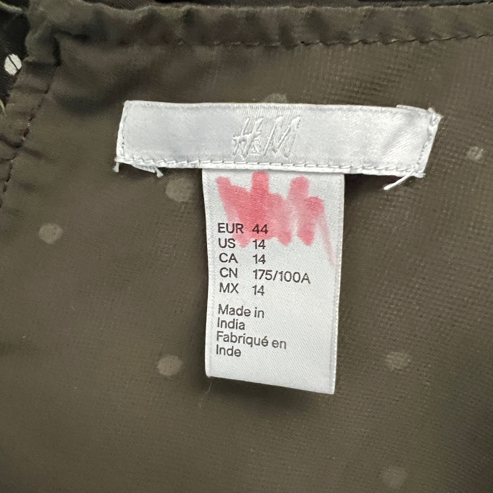 H&M - Kaki Polka Dot Midi Dress - Picture 7 of 11